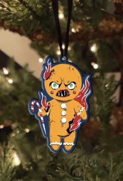 Holiday Horrors - Krampus - Gingerbread Man Metal Ornament